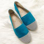 Schutz NEW  Cherie Embellished Cap Toe Espadrille Turquoise Blue Photo 5