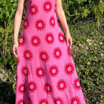 Paper Heart  Pink & Red Sun Print Maxi Dress S Photo 0
