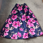 Speechless  Navy/Pink Floral Skirt SIZE 1 Photo 0