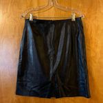 Max Mara Womens Black Genuine Leather Skirt Luxury Designer Made In Italy Size 8 Photo 14