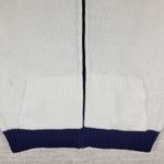 Vintage Wilson Tennis Sweater Unisex Large Cardigan Blue White Full Zip Acrylic Photo 8
