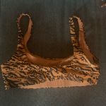 H&M ⭐️ Animal Print Bikini Top Orange/Black 8 NWOT Photo 2