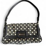 Kate Spade Womens  New York 
KESWICK Shoulder Bag Purse 
Black White Canvas Photo 2