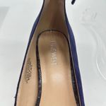 Nine West Heels Womens 6 Purple Suede Leather Glitter Block Heel Photo 9