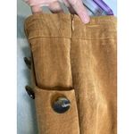 TCEC Corduroy Pants Women's L Brown 70s Retro Flare Mid Rise Hippie Boho Pull On Photo 5