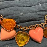 Betsey Johnson VINTAGE  Chunky PINK LUCITE Heart Puffy Huge Heart Bracelet Rare Photo 3