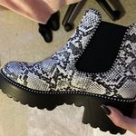 Snakeskin Boot Black Size 7 Photo 1