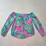 Lilly Pulitzer Off the Shoulder Adira Silk Top size XXS! Photo 3