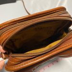 Vintage LAND Leather Crossbody Bag With Multiple Compartments & Adjustable Strap Brown Photo 5