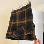 J&B Plaid Knit Mini Skirt Size 1 Navy/Green Blue Photo 6