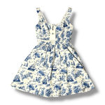 7 For All Mankind  XS NEW Toile Mini Dress Sea Mermaid Marine Life Corset Linen Photo 0