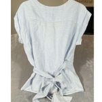 Vineyard Vines Linen Wrap Top Women's Small Blue Stripes Beach Nautical Summer Photo 5