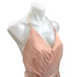 Vera Wang White by  Coral Sleeveless Ruffle Halter Bridesmaid Maxi Dress Size 6 Photo 2