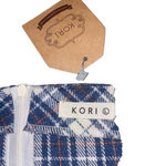 Kori Plaid Mini Skirt Womans Large Brushed Blue Acadamia Preppy Twee Photo 3