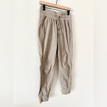 CRZ Yoga Drawstring Elastic Waist Joggers in Tan - Size S Photo 1