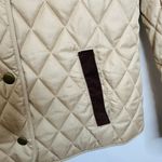 Karen Scott Tan Quilted Jacket Brown Corduroy Collar Sz Small Town & Country Preppy Photo 7