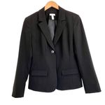 Charter Club  Petite black cropped one button pocket blazer stretch 8P Photo 1