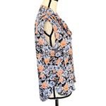 Bar III XX-Small Top Floral Sleeveless Keyhole Neck Lightweight Semi-Sheer New Photo 2