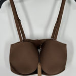 SKIMS  Ultimate‎ Push Up Strapless Bra Jasper Brown Underwire Padded Size 34DD Photo 0