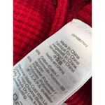 Madewell  long sleeve‎ thermal shirt Red waffle knit Vneck Christmas Small Blouse Photo 4