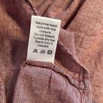 Houndstooth Purnell Shirt Womens Medium Red White  Long Sleeve Button Front Photo 7