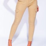 Khaki Side Pocket Detail Cargo Jeans NWT Tan Size 2 Photo 3