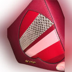 Michael Kors NWOT  Hearts Jet Set Saffiano Leather Red Crossbody Bag Gold Chain Photo 7