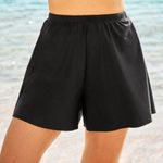 🆕‎ A Shore Fit Womens Plus 2X 18 18w Black Swim Shorts Swimsuit Bottoms NWT Photo 0