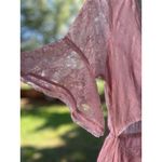 Free People New Size L Lala Lace Mini Dress $128 Pink Sexy Boho Chic Festival Photo 9