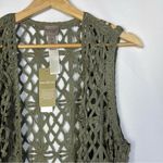 Chico's  Olive Green Easywear Georgiana Crochet Vest 0/S Photo 2