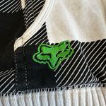 Fox Racing Girls Sz:XL Black White Checkered Plaid Sherpa Lined Full Zip Hoodie. Photo 8