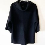 Talbots Black Cashmere Chunky Knit Sweater Size Large Ribbed Dolman Sleeve New! Photo 1