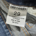 Driftwood  Audrey floral embroidered straight skinny raw hem distressed jeans Photo 6