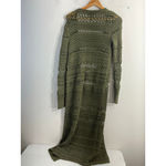 BCBGMAXAZRIA Womans BCBG Maxazria Long Sleeve Open Front Cardigan Sweater XXS Green Crotchet Photo 1