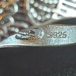 Cute black obsidian S925 silver ring size 6.5 Photo 7