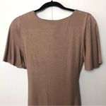 Lovers + Friends  Asymmetrical Midi Dress Tan NWT Photo 6