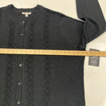 Woman Within White Cardigan Sweater Sz 2X Button Front Crew Neck Lightweight Photo 9