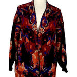Adyson Parker  Cardigan Open Front Heavy Knit Blue Red Multi Women’s Size 3X Photo 0