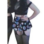 iHeartRaves Rainbow Reflective Daisy Mini Skirt - Size S Photo 2
