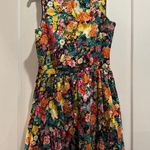 ZARA  Floral Open Back Skater Dress Size M Photo 0