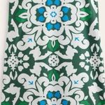 Boden Blue and Green Floral Summer Scoop Neck Shift Dress Women's Size 4 Photo 0