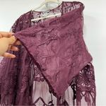 Catherines 3x Stunning Open Front Lace Dressy Cardigan Plus Size kimono Purple Photo 3