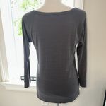 Lilla P 100% Pima Cotton Boatneck Tee, 3/4 sleeves, Medium Gray Photo 4
