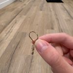 Anthropologie (maybe) Gold Princess Cut Diamond Dangle Earrings Photo 1