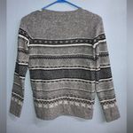 Madewell Gray and Black Patterned 100% merino wool Crewneck academia Sweater XS Photo 1