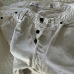 RE/DONE  White Mid Rise Distressed Jeans Photo 7