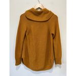 Moth by Anthropologie mustard yellow sweater womens size S cowl neck knit Photo 2