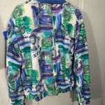 Oleg Cassini Women’s Vintage Long Sleeve Multicolored Button Down Jacket SZ La… Size L Photo 4