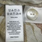 Tahari Linen Popover Blouse Size 1X Tropical Palm Print Coastal Beach Vacation Photo 8