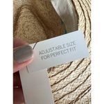 Talbots  Embroidered Raffia Straw Hat Turqoise Adjustable NWT Photo 7